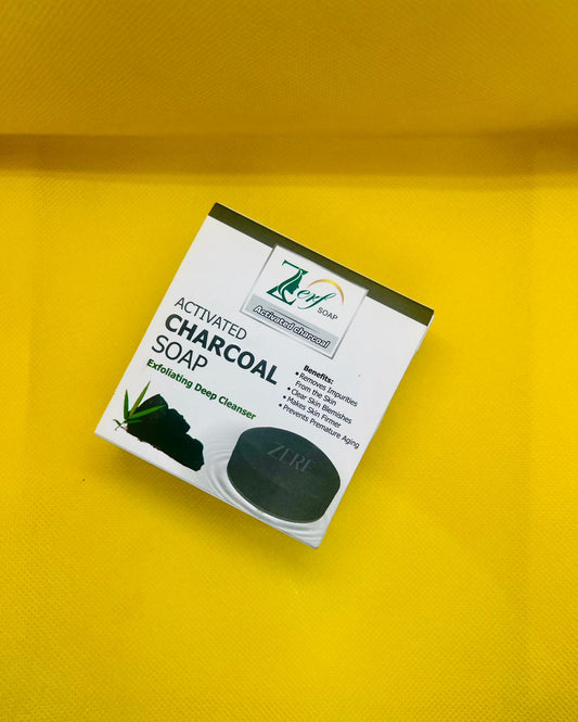 ZERF Activated Charcoal Soap – Exfoliating Deep Cleanser for Clear & Firm Skin