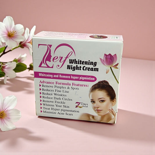 ZERF 7 Days Whitening Night Cream – Advanced Formula for Bright & Even Skin
