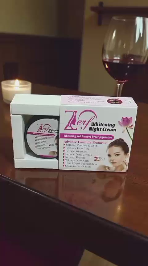 ZERF 7 Days Whitening Night Cream – Advanced Formula for Bright & Even Skin